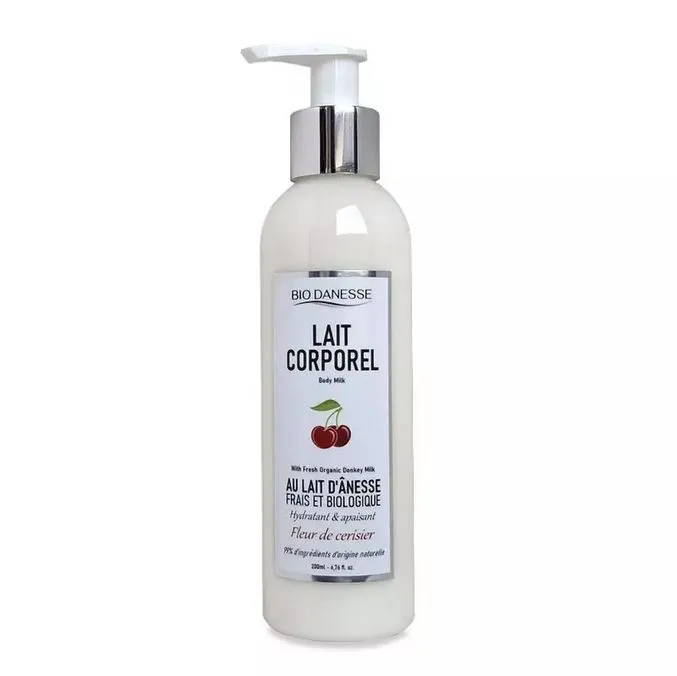 Lait corporel au lait d'&acirc;nesse bio Fleur Cerisier