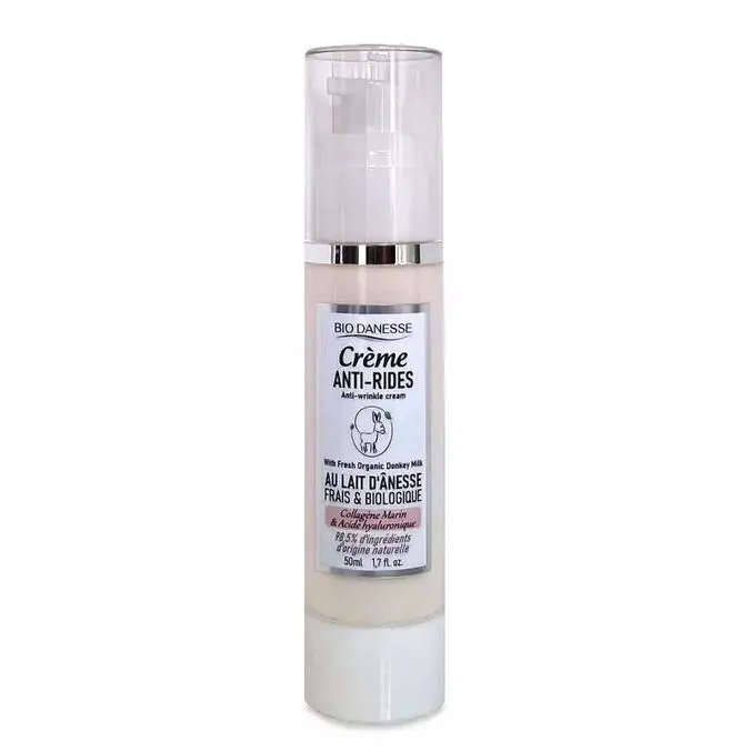 Cr&egrave;me anti-rides au lait d'&acirc;nesse bio