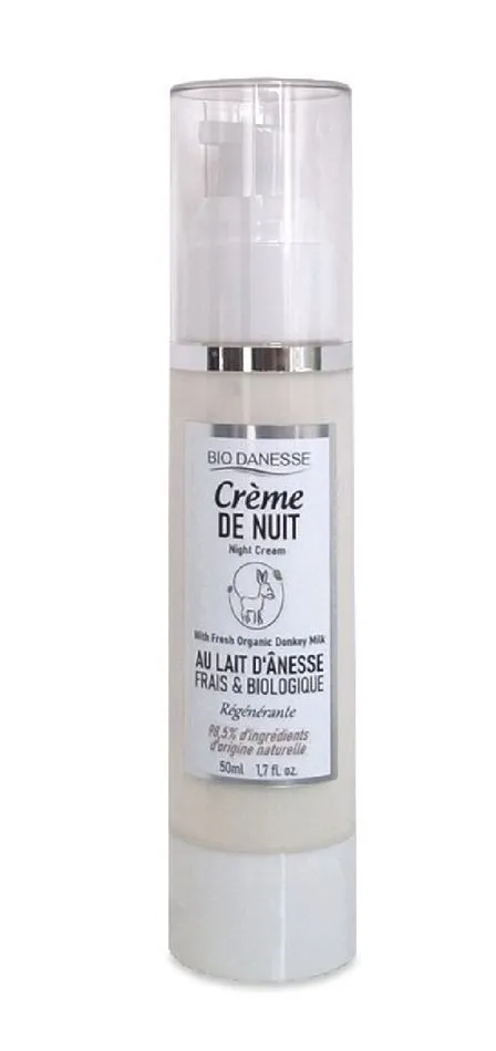 Cr&egrave;me de nuit au lait d'&acirc;nesse bio