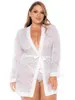 Peignoir blanc en dentelle 1X/2X