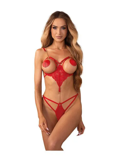 Matildea body ouvert Rouge L/XL