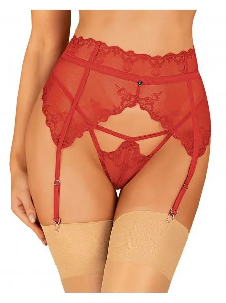 Lonesia porte jarretelles rouge SM