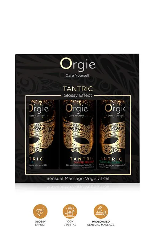 Coffret 3 huiles de massage sensuel Tantric