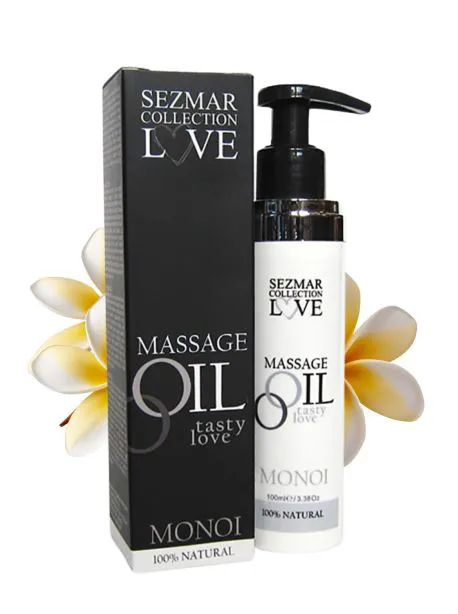 Huile de massage comestible mono&iuml; 